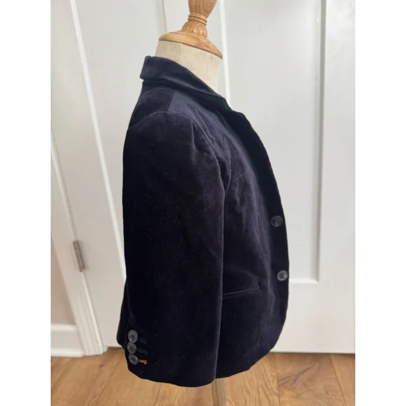 Baby ZARA Navy Velvet Blazer 12-18 Months - Picture 4 of 7